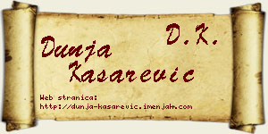 Dunja Kašarević vizit kartica